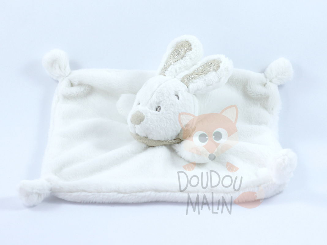  mon ami teddy plat lapin blanc beige 